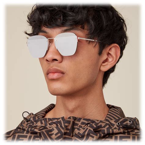 fendi circle sunglasses|Fendi rimless sunglasses.